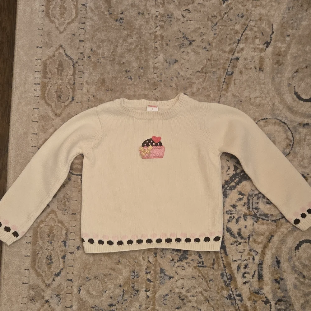 Gymboree Sweater with Cupcake Design